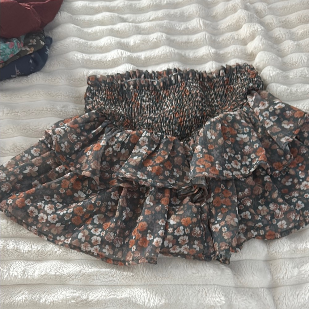 Altar'd State Floral Smocked Skirt